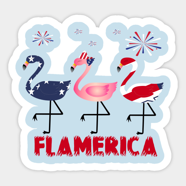 flamerica..4th of july celebration gift Sticker by DODG99